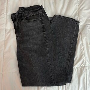 black washed jeans